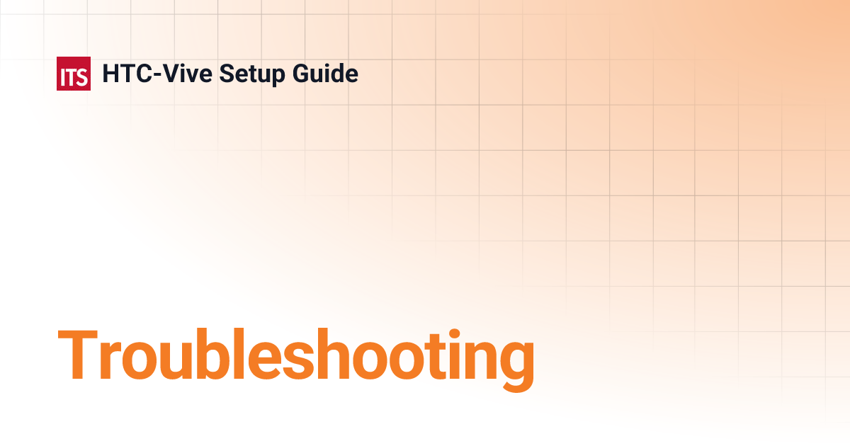 Htc Vive Troubleshooting Guide – GEOX